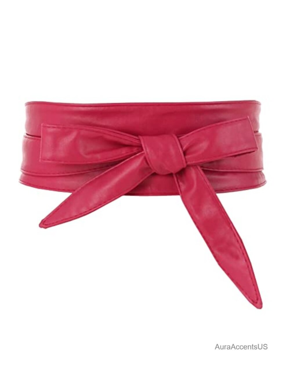 PU Leather Self Tie Wrap Around Obi Waist Belt